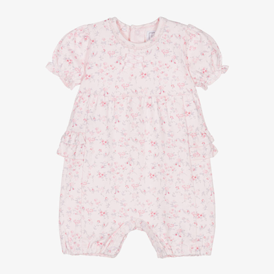 Shop Emile Et Rose Baby Girls Pink Cotton Floral Shortie
