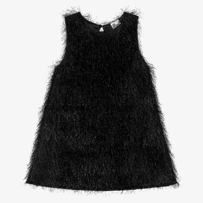 Shop The Tiny Universe Girls Black Fringed Sleeveless Dress