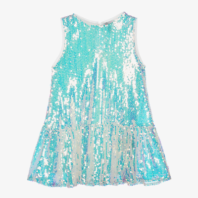 Shop The Tiny Universe Girls Iridescent White Sequin Dress