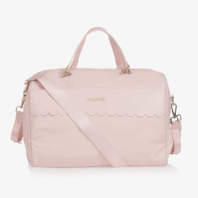 Shop Mayoral Girls Pink Faux Leather Changing Bag (41cm)