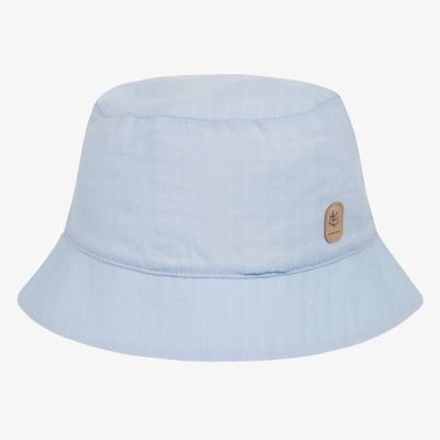 Shop Jamiks Pale Blue Organic Cotton Bucket Hat