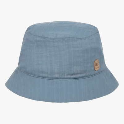 Shop Jamiks Blue Organic Cotton Bucket Hat
