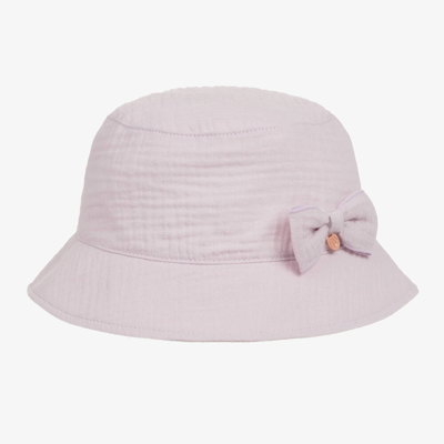 Shop Jamiks Girls Purple Organic Cotton Sun Hat
