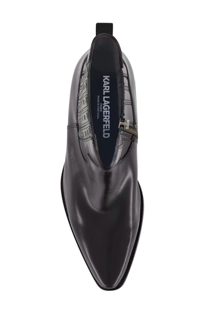 Karl Lagerfeld Paris White Label Studded Chelsea Boot In Black