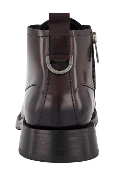 Karl Lagerfeld Paris White Label Zip Chukka Boot In Burgundy
