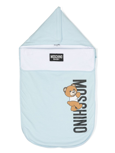 Shop Moschino Sacco Nanna Teddy-bear Con Stampa In Blue