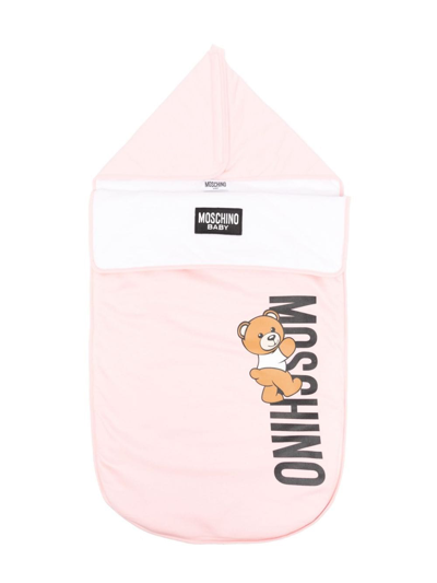 Shop Moschino Sacco Nanna Teddy-bear Con Stampa In Pink