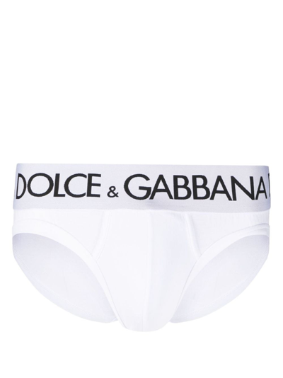 Shop Dolce & Gabbana Slip Con Stampa In White