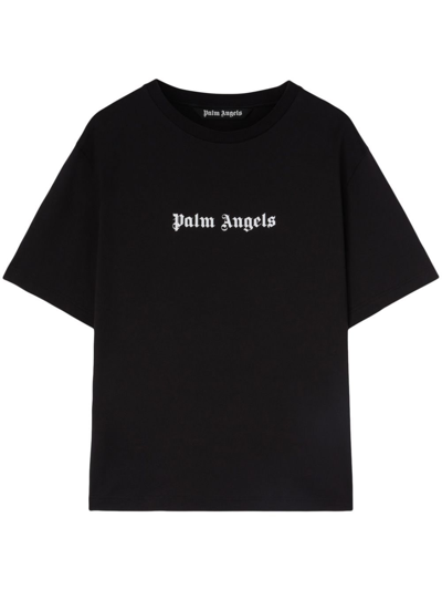 Shop Palm Angels T-shirt Con Stampa In Black