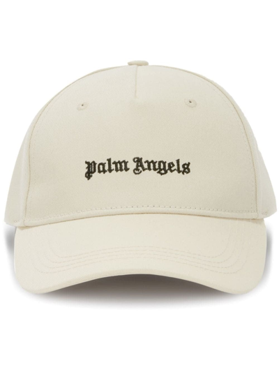 Shop Palm Angels Cappello Da Baseball Con Ricamo In White