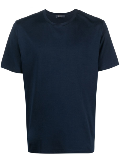 Shop Herno T-shirt A Maniche Corte In Blue