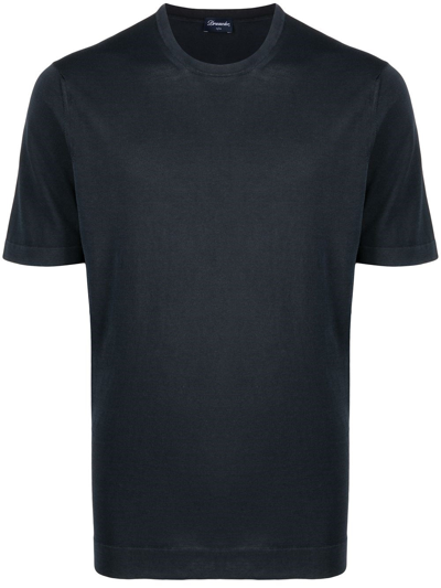 Shop Drumohr T-shirt A Girocollo In Blue