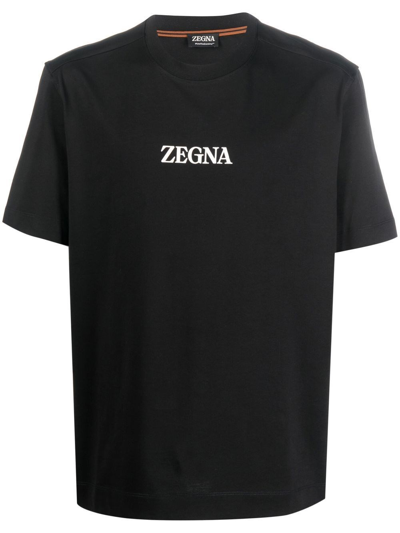 Shop Zegna T-shirt In Black