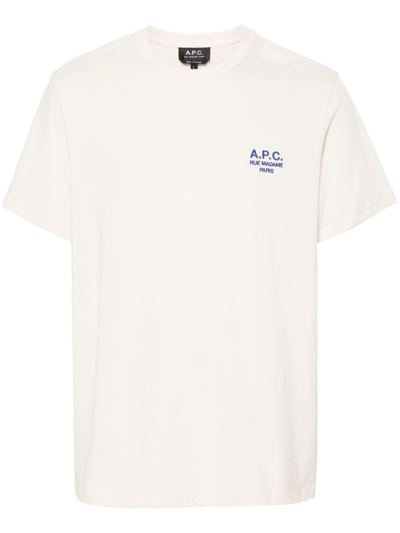 Shop Apc Jersey Ea.p.c. T-shirt Raymond In White
