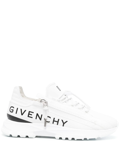 Shop Givenchy Sneaker Da Running Spectre In Pelle Con Zip In White