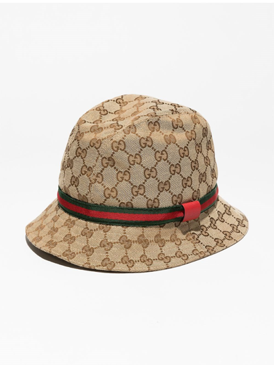 Shop Gucci Cappello Bucket Gg Supreme In White