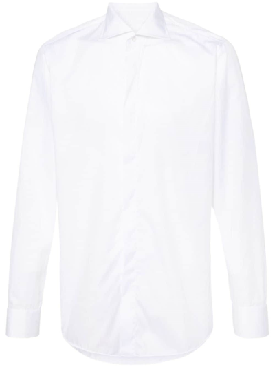 Shop Tagliatore Camicia A Maniche Lunghe In White