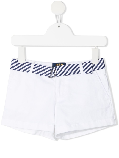 Shop Polo Ralph Lauren Shorts Con Cintura In White