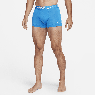 Shop Nike Dri-fit Essential Micro Men's Trunks (3-pack) In Blue