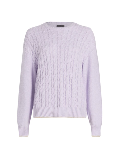 Shop Atm Anthony Thomas Melillo Women's Cable-knit Sweater In Pale Orchid