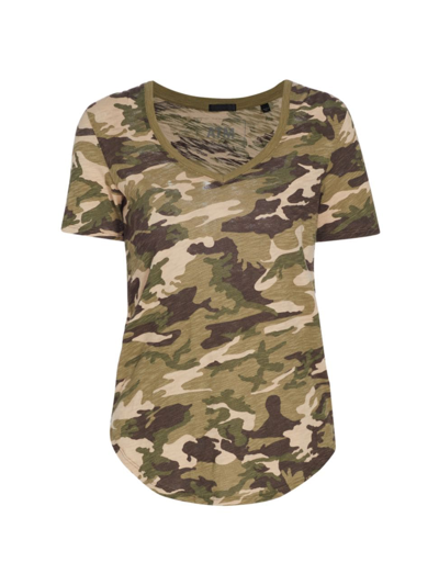 Shop Atm Anthony Thomas Melillo Women's Cotton Camouflage Slub-knit T-shirt In Classic Camo
