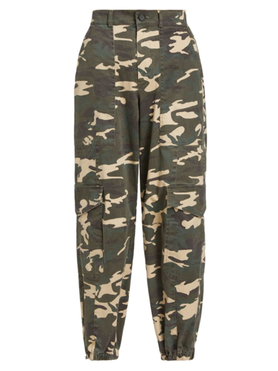 Shop Atm Anthony Thomas Melillo Women's Camouflage Washed Cotton Twill Cargo Joggers In Classic Camo