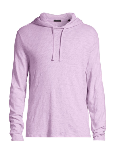 Shop Atm Anthony Thomas Melillo Men's Cotton Drawstring Hoodie In Pale Orchid