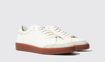 Shop Scarosso Umberto White - Man Sneakers White In White - Calf Leather