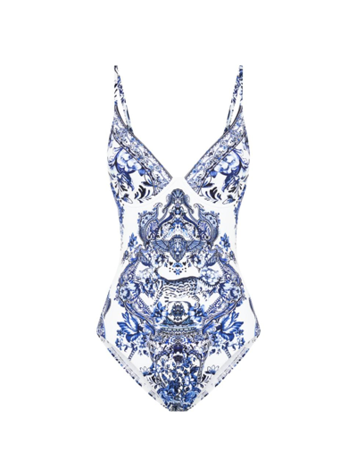 Shop Camilla Women's Printed Underwire One-piece Swimsuit In Glaze And Graze