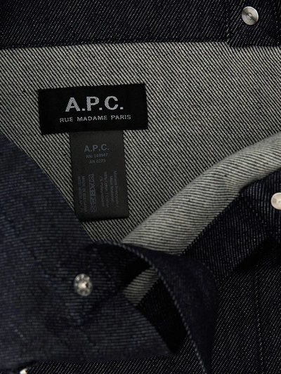 Shop Apc A.p.c. Valentine's Day Capsule 'thais Mini' Shopping Bag In Blue