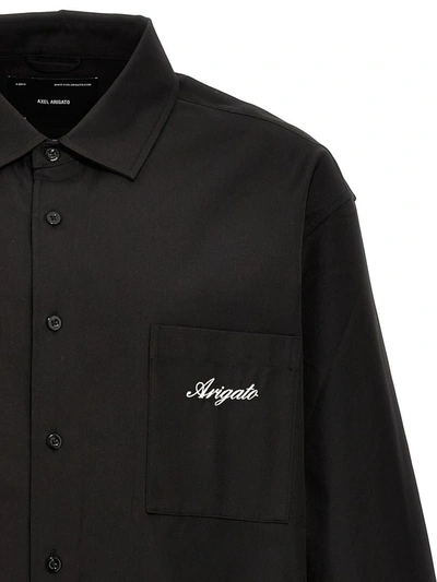 Shop Axel Arigato 'flow' Overshirt In Black