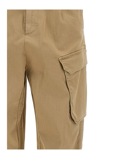 Shop Semicouture Bianca Cotton Cargo Pants In Beige