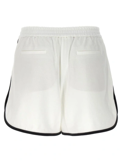 Shop Brunello Cucinelli 'monile' Shorts In White/black