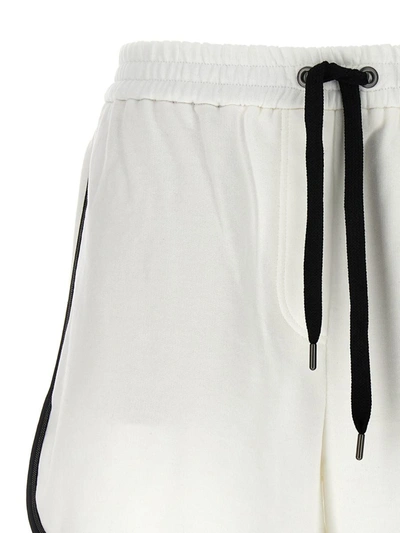 Shop Brunello Cucinelli 'monile' Shorts In White/black