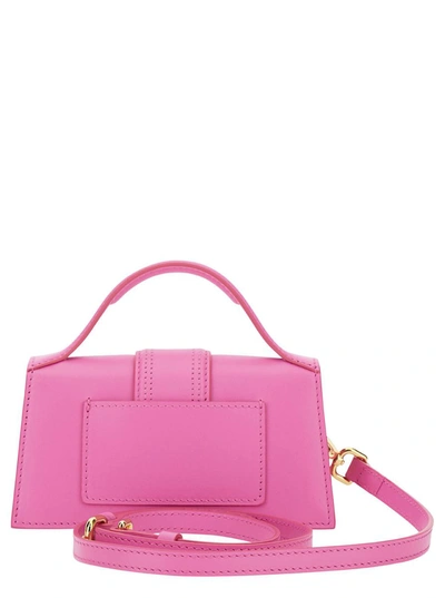 Shop Jacquemus 'le Bambino' Pink Handbag With Removable Shoulder Strap In Leather Woman