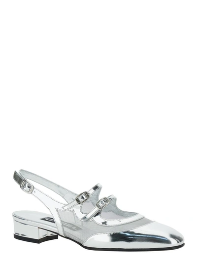 Shop Carel Paris Silver Mary Jane With Straps In Patent Leather Woman In Grey