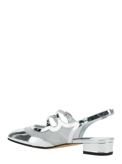 Shop Carel Paris Silver Mary Jane With Straps In Patent Leather Woman In Grey