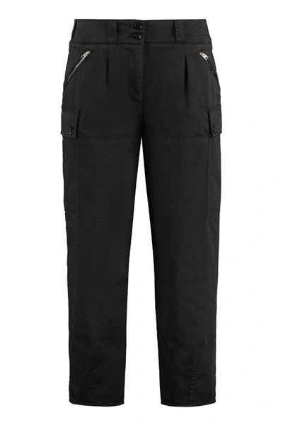 Shop Tom Ford Stretch Cotton Cargo Trousers In Black