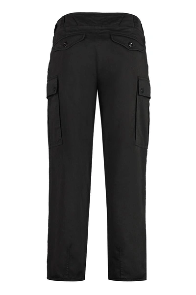 Tom Ford Black Pleated Cargo Trousers In Black
