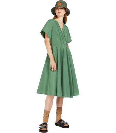 Shop Weekend Max Mara Giambo Green Midi Dress