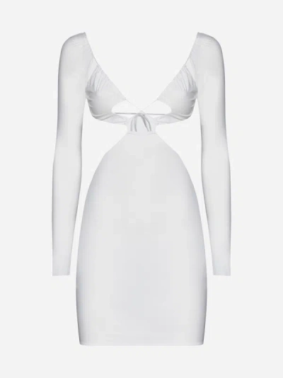 Shop Amazuìn Azhar Cut-outs Mini Dress In Off White