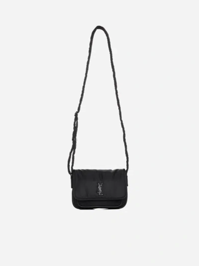 Shop Saint Laurent Niki Small Nylon Messenger Bag In Black