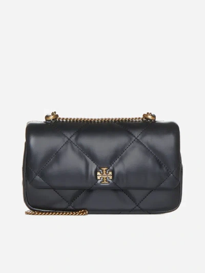 Shop Tory Burch Kira Quilted Leather Mini Bag In Black