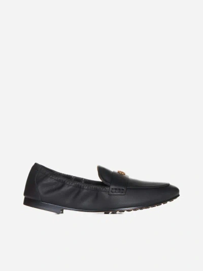 Shop Tory Burch Leather Ballet Loafers In Black