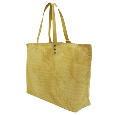 Shop Bottega Veneta Yellow Synthetic Tote Bag ()