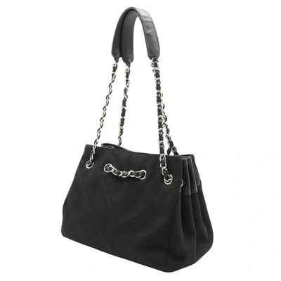 Pre-owned Chanel Black Canvas Shoulder Bag ()