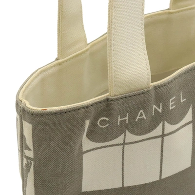 Pre-owned Chanel Grey Canvas Tote Bag ()