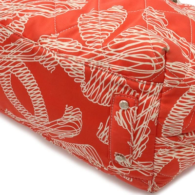 Pre-owned Chanel Matelassé Orange Canvas Shoulder Bag ()
