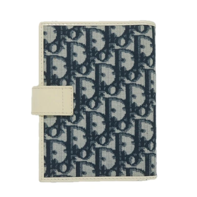 Shop Dior Navy Canvas Wallet  ()