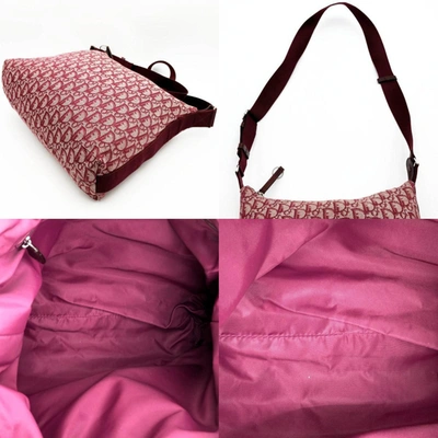 Shop Dior Trotter Red Canvas Shoulder Bag ()